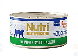NUTRİ FELİNE TON BALIK&CİĞER&TAVUKLU KEDİ KONSERVE 70GR