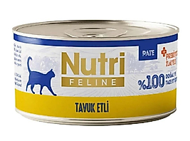 NUTRİ FELİNE TAVUK ETLİ TAHILSIZ KEDİ KONSERVE 70GR