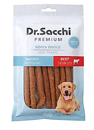 Dr.Sacchi Premium Sığır Etli Çubuk Tahılsız Köpek Ödülü 5'' 10'lu 110 G