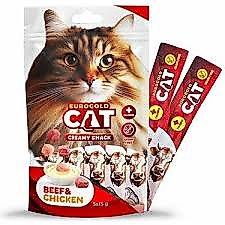 Eurogold Cat Creamy Snack Beef & Chicken 5 Ad. ( Sığır & Tavuk )